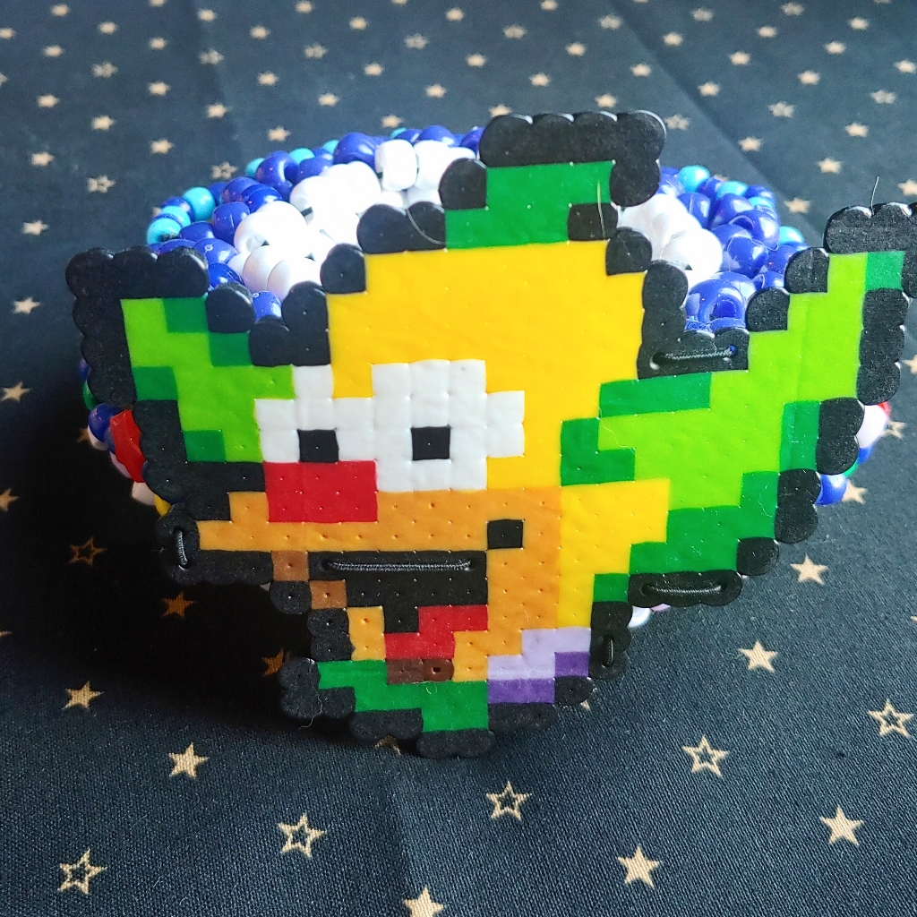 Krusty The Clown Perler Kandi Cuff